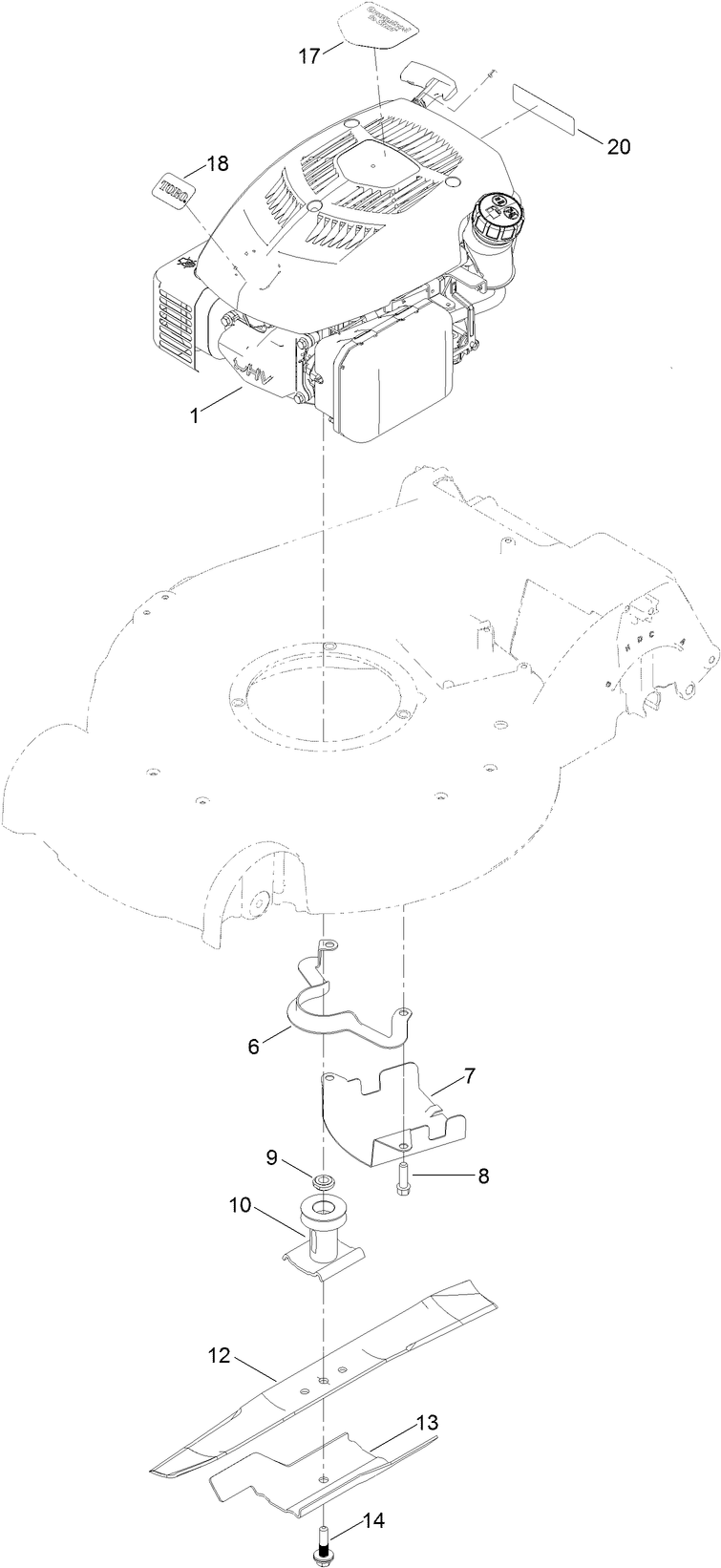 Engine and Blade Assembly