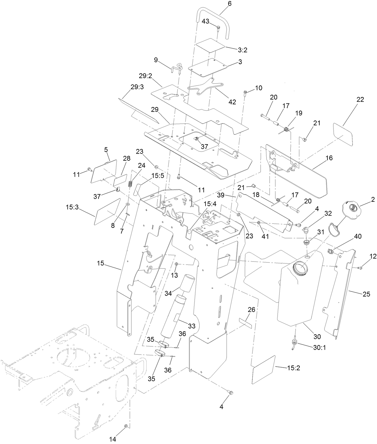 Control Tower and Fuel Tank Assembly
