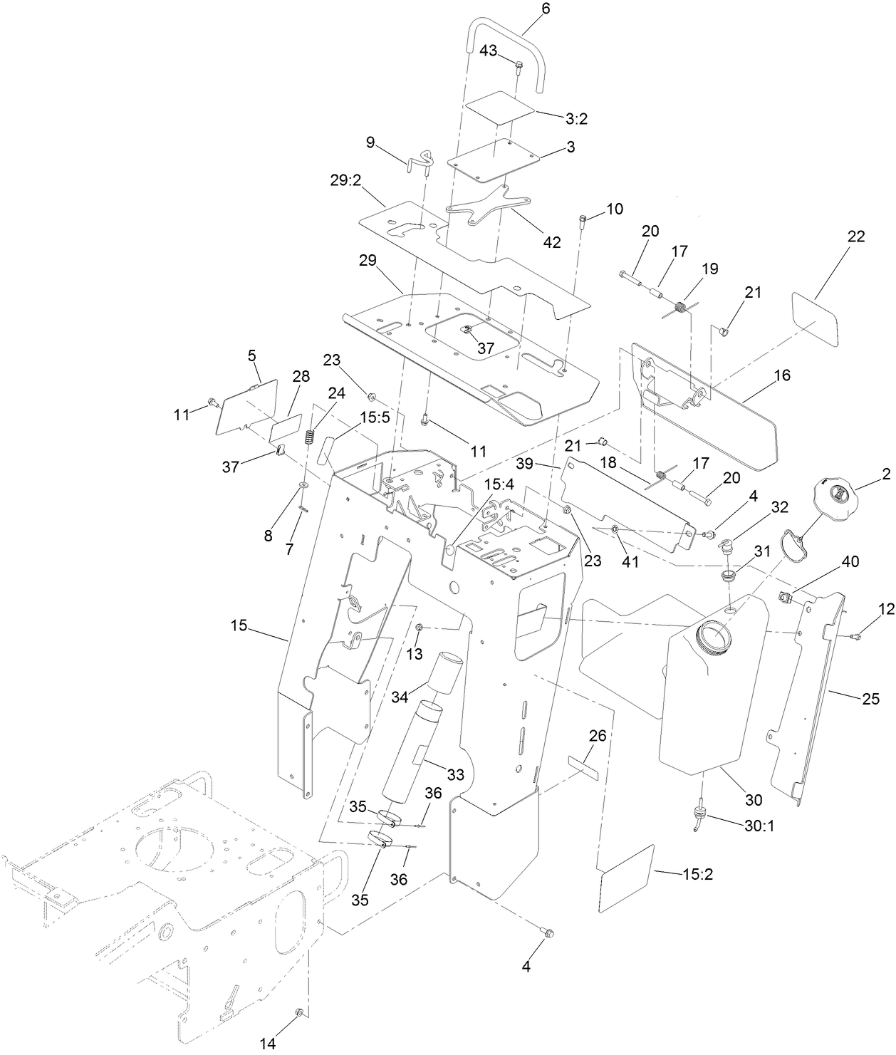 Control Tower and Fuel Tank Assembly