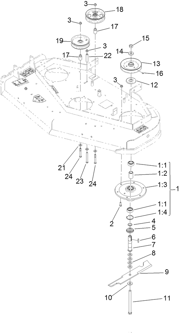 Sheave, Spindle and Blade Assembly