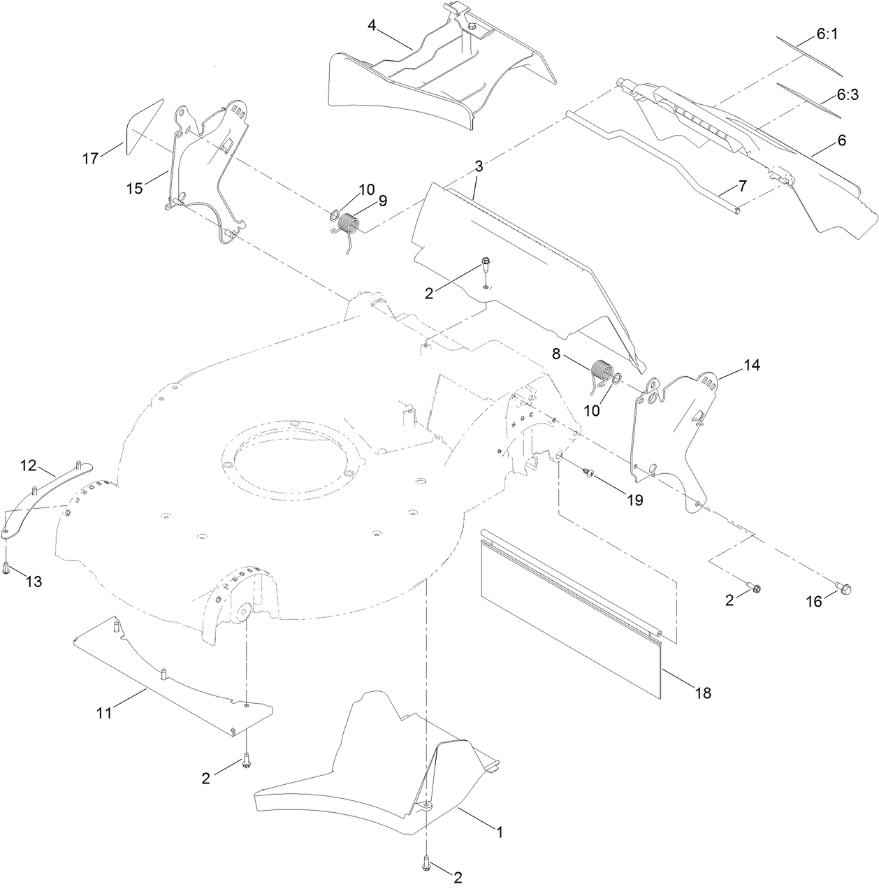 Side Chute and Rear Door Assembly