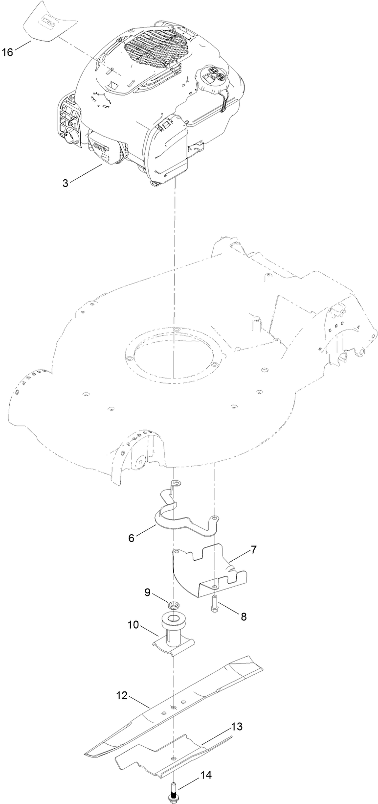 Engine and Blade Assembly