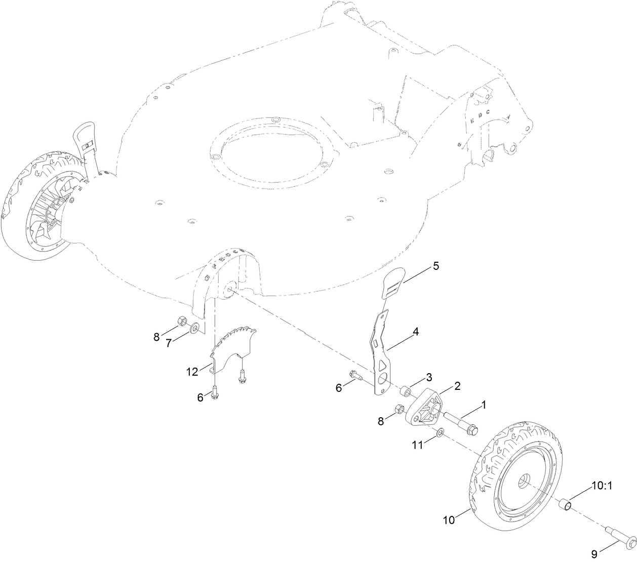 Front Wheel and Hight-of-Cut Assembly
