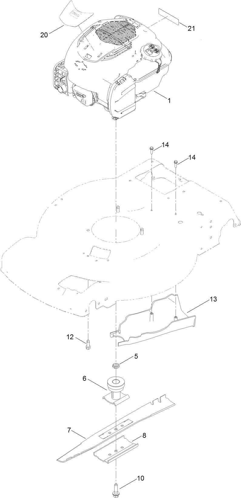 Engine and Blade Assembly