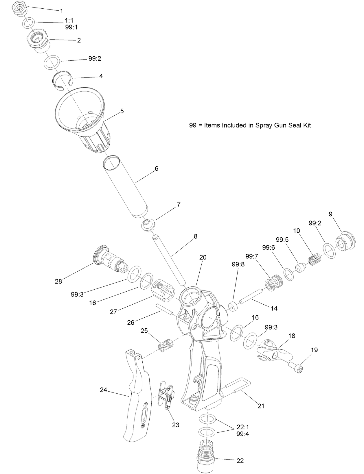 Spray Gun Assembly No. 120-8610