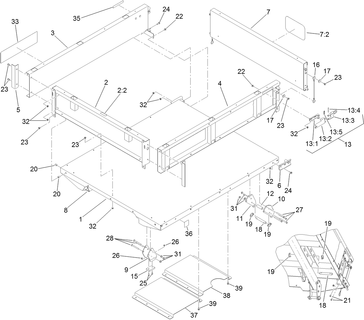 Full Bed and Side Panel Assembly