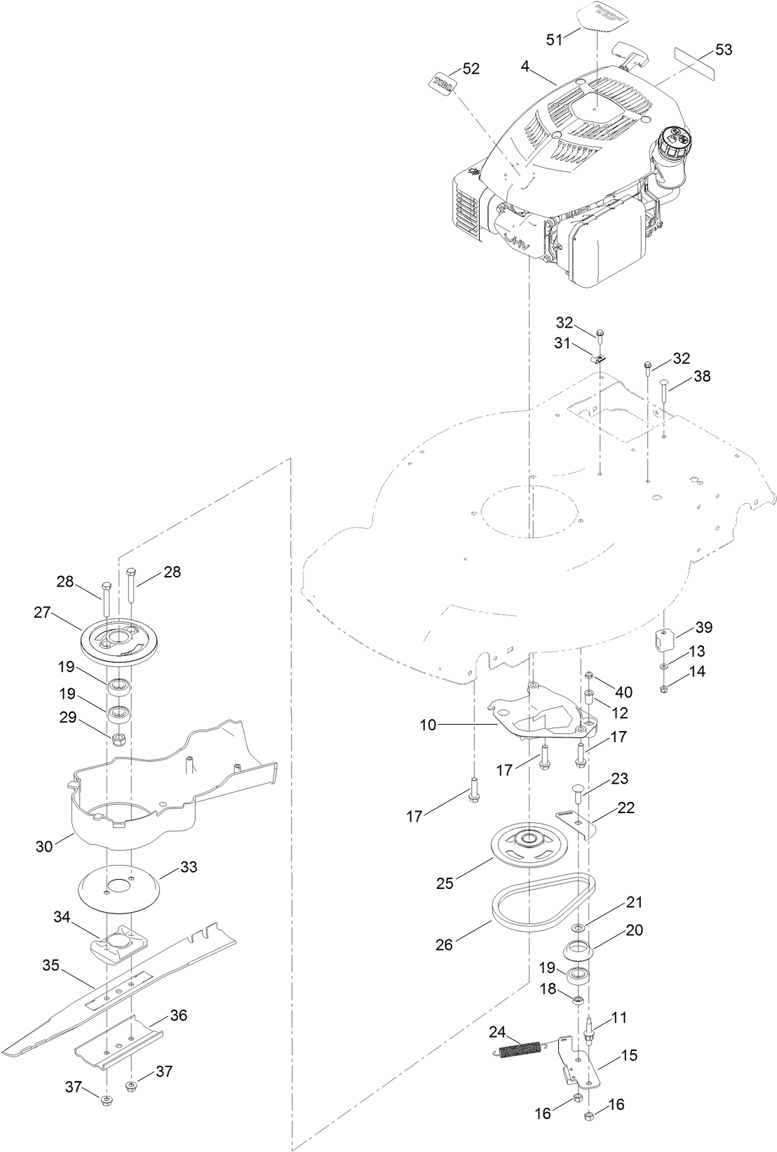 Engine and Blade Assembly