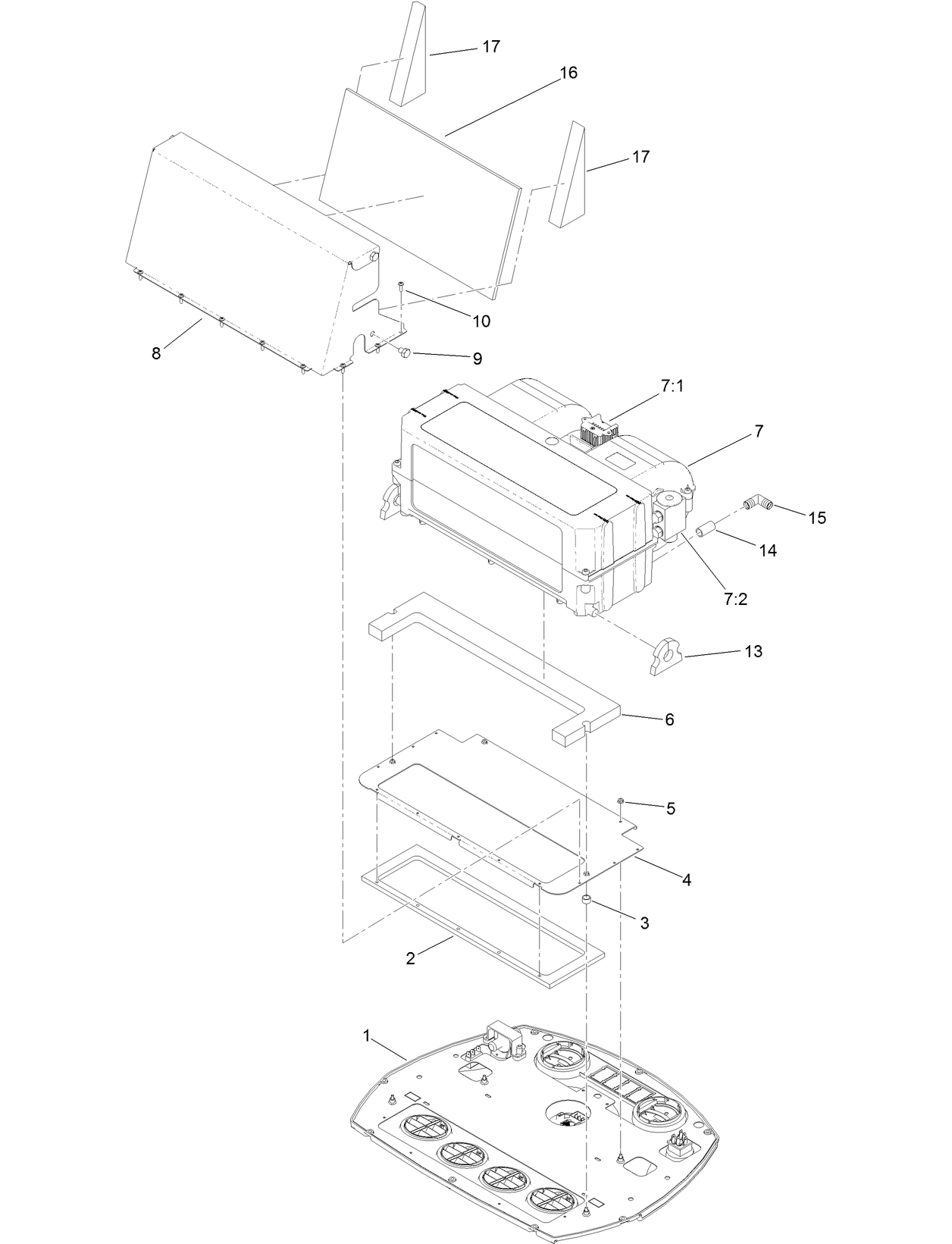 Cab Roof A/C and Heat Assembly No. 137-1359