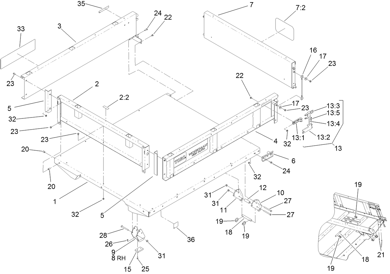 Full Bed and Side Panel Assembly