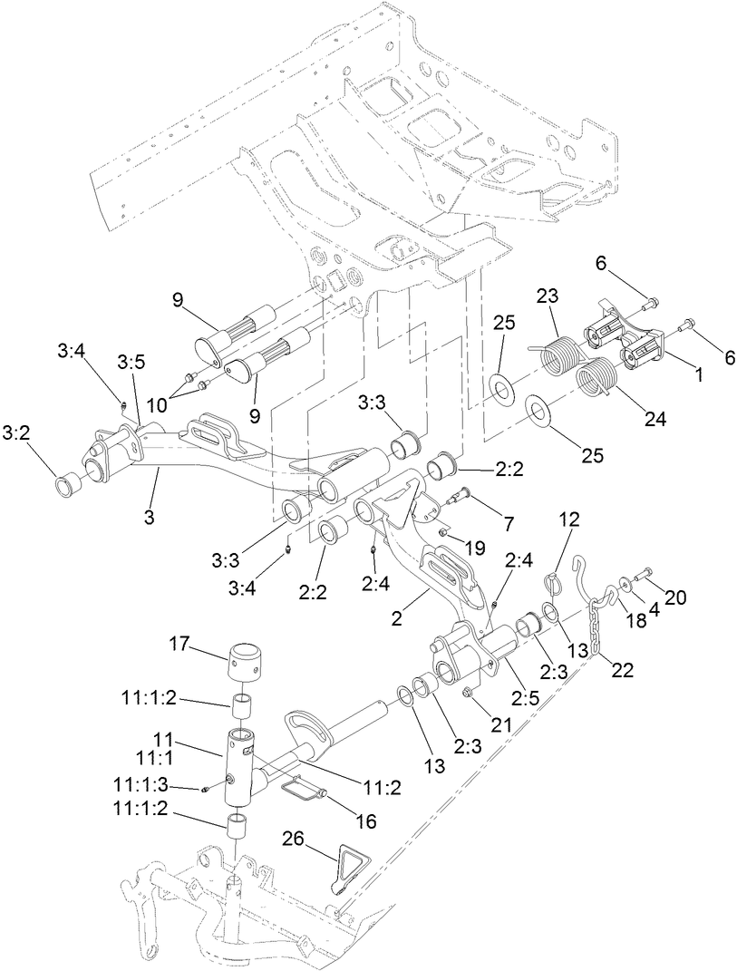 No. 2 and 3 Lift Arm Assembly