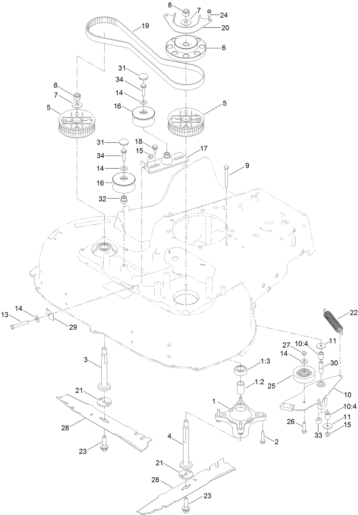 Blade and Spindle Assembly