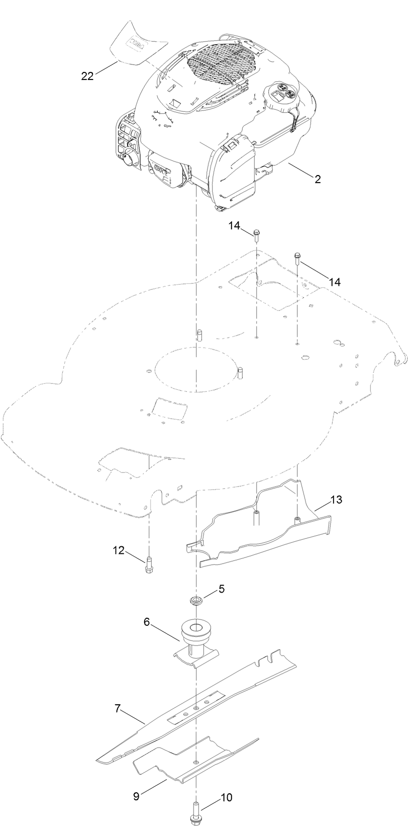 Engine and Blade Assembly