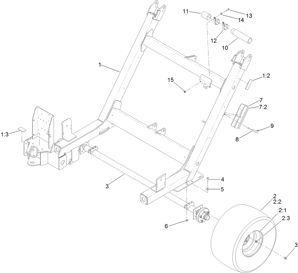 Main Frame and Axle Assembly