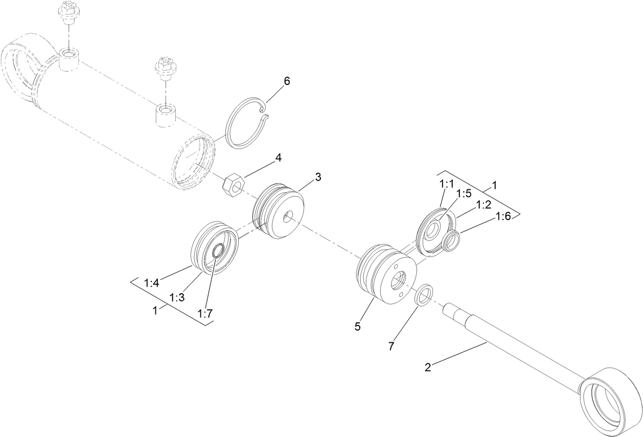 Hydraulic Cylinder Assembly No. 121-3653