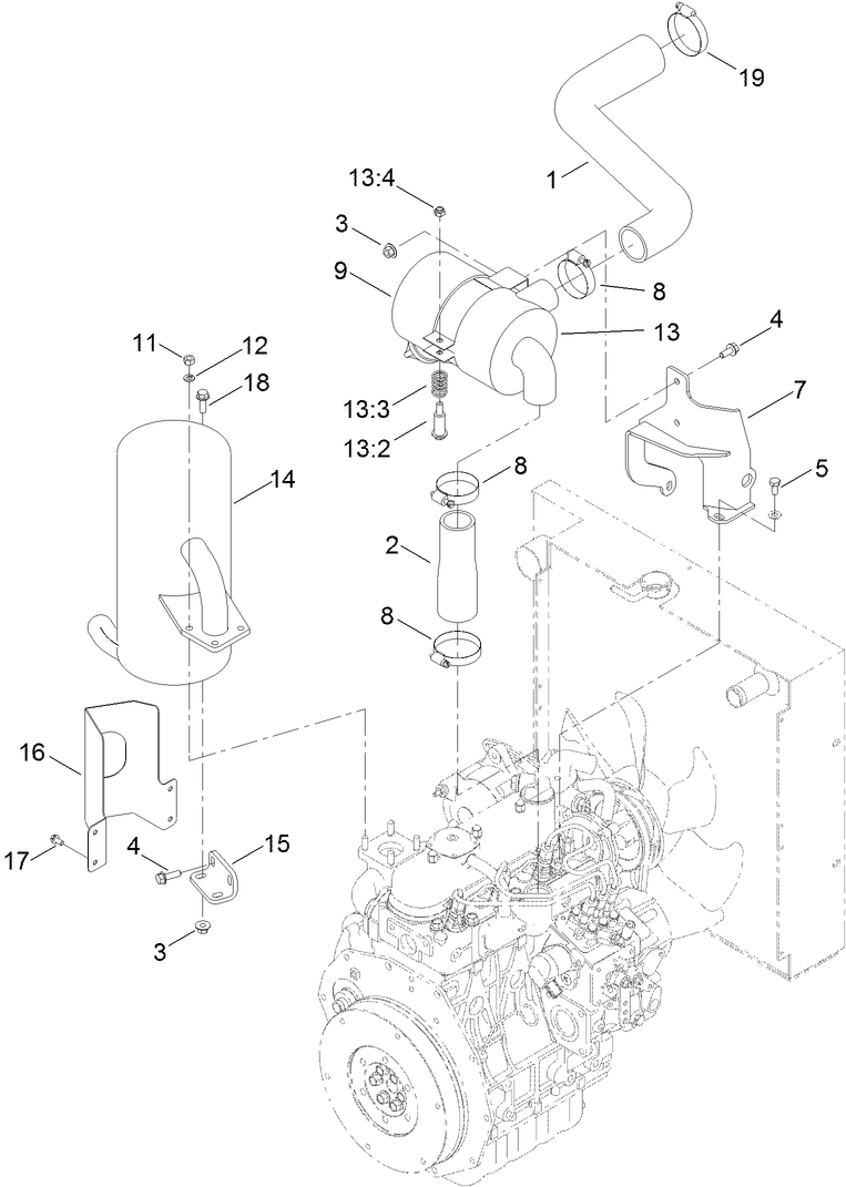 Air Cleaner and Muffler Assembly