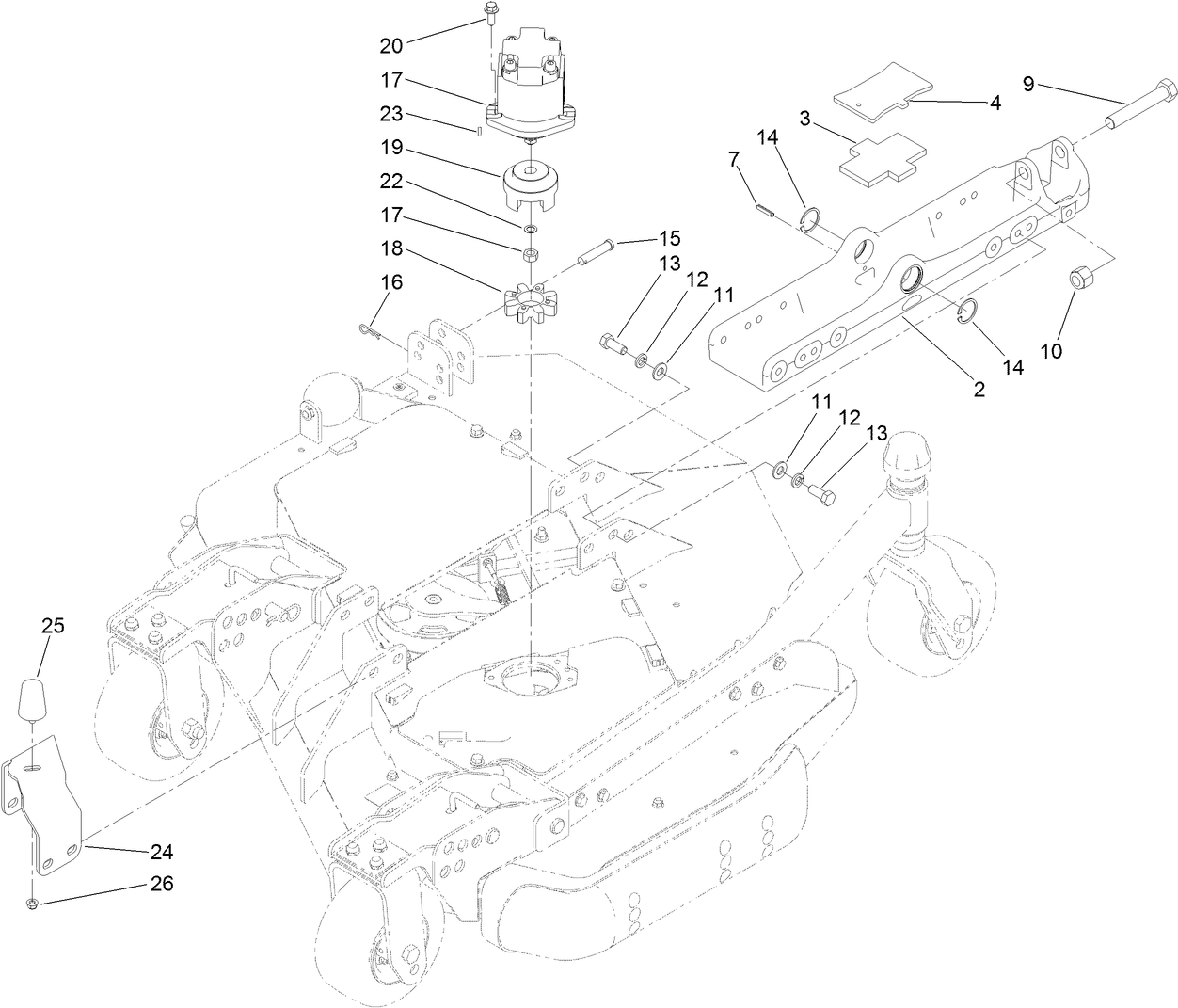 Left Deck Mount Assembly