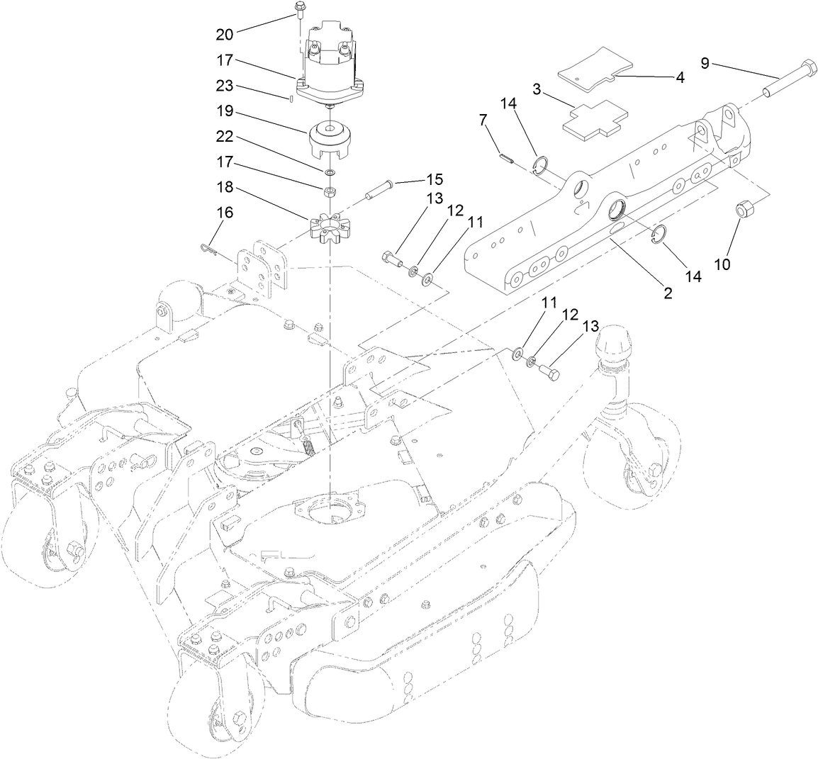 Left Deck Mount Assembly