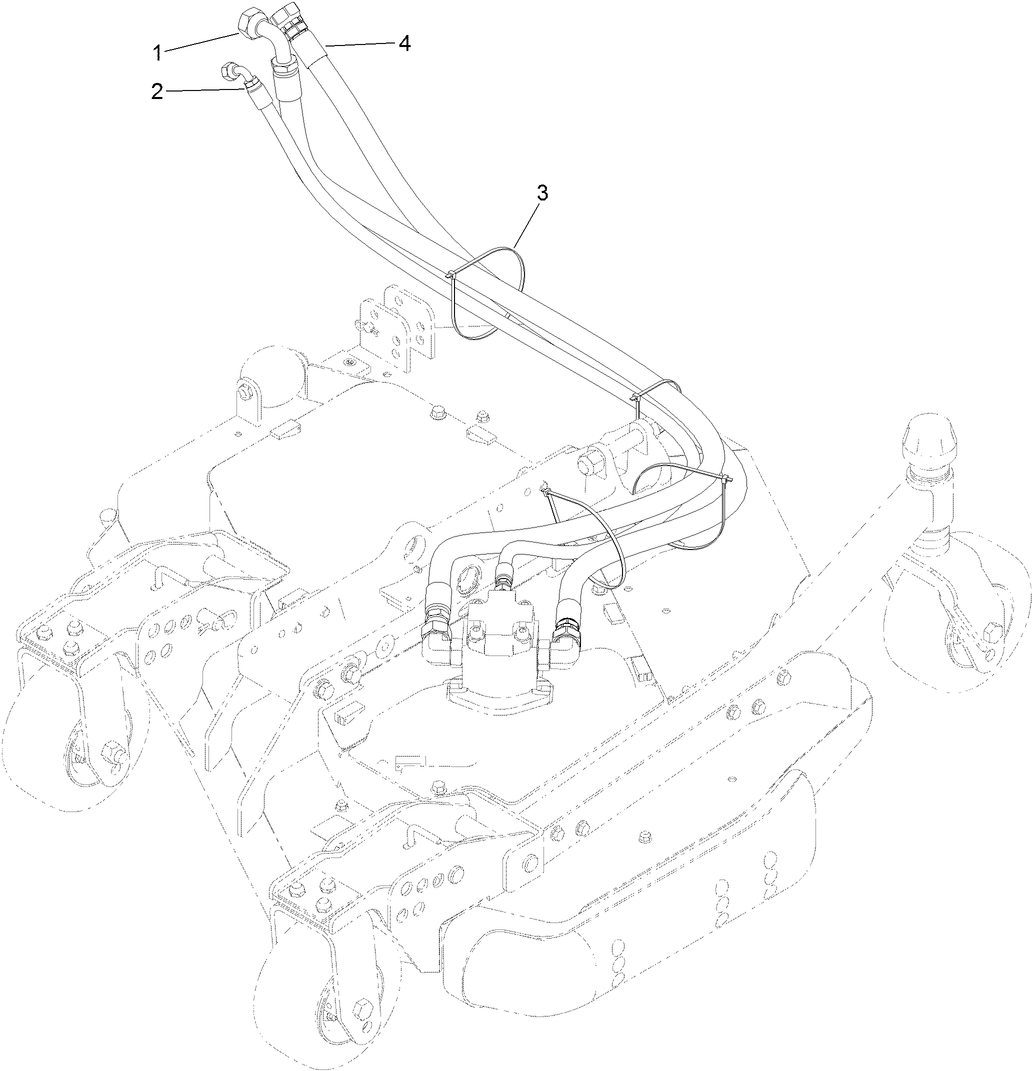 Left Deck Hose Assembly