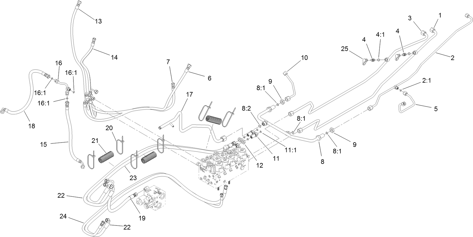 Lift, Steer and Fan Hydraulic Assembly