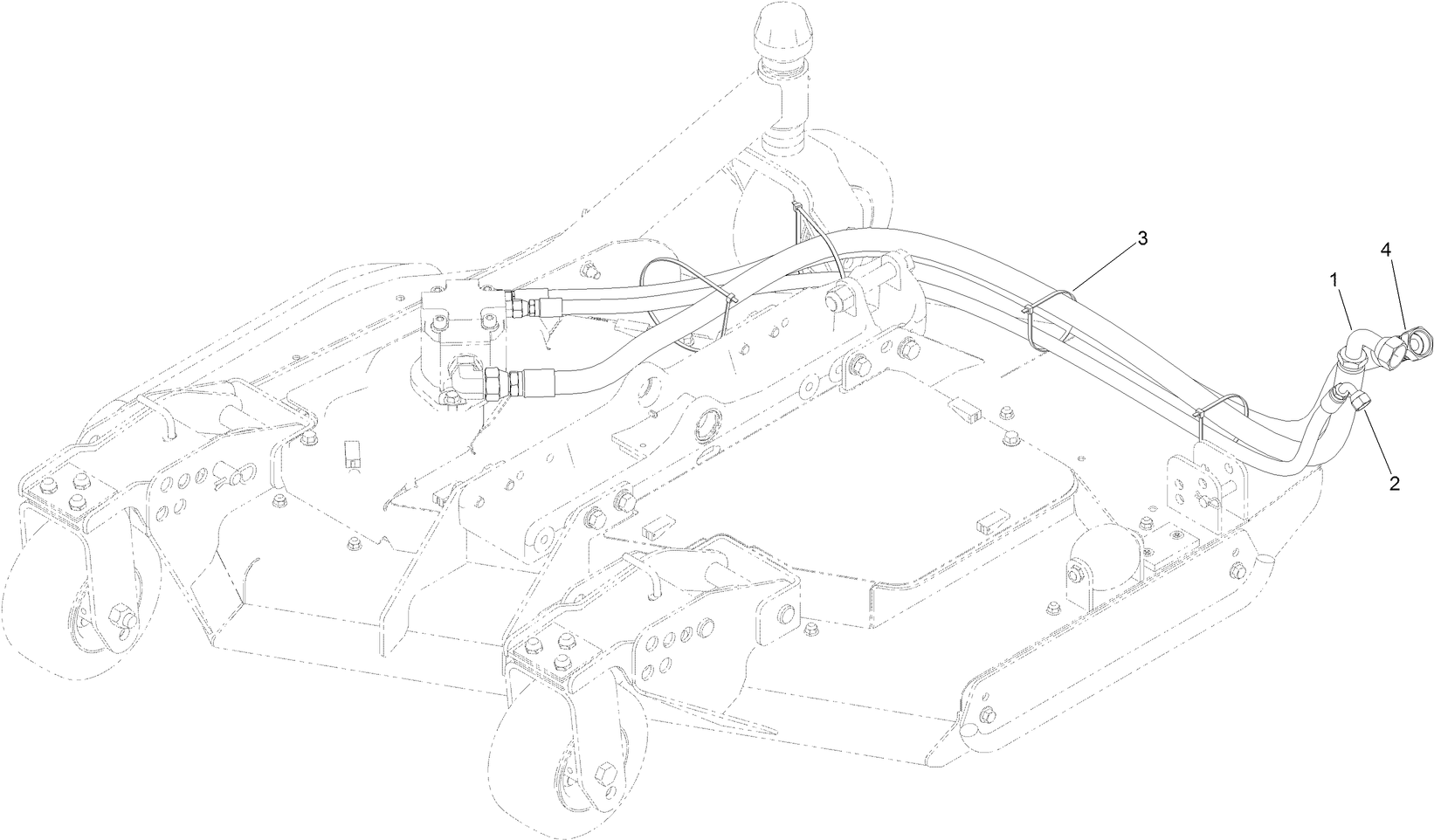 Right Deck Hose Assembly