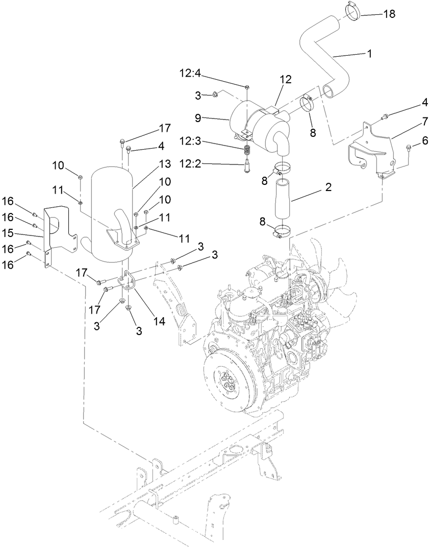 Air Cleaner and Exhaust Assembly