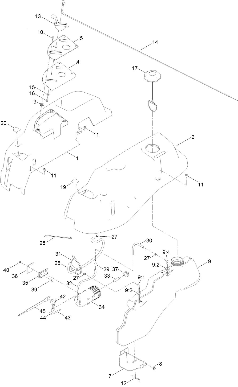 Body Styling and Fuel Tank Assembly