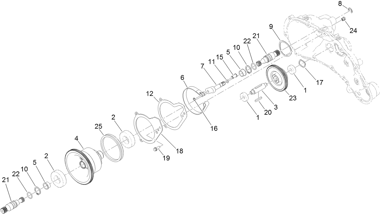 Transmission Gearbox Assembly No. 130-6820  Traction Drive Assembly