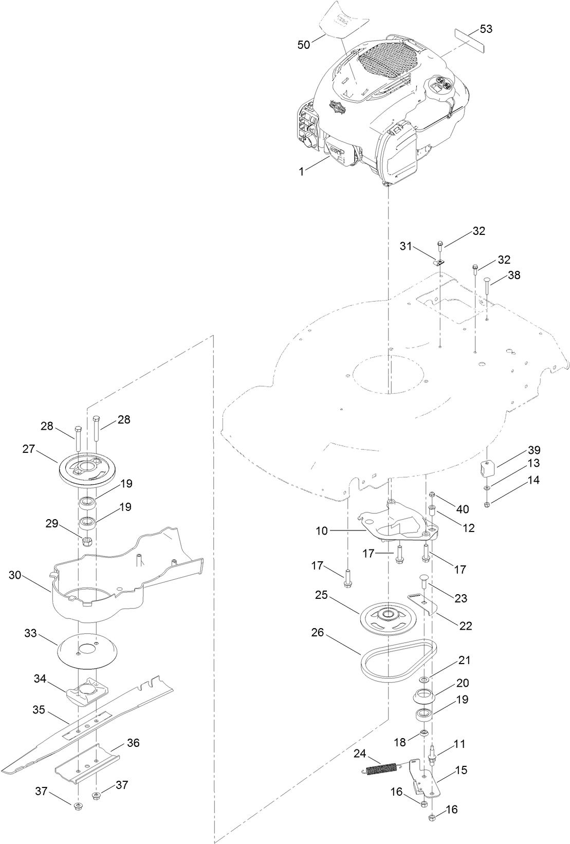 Engine and Blade Assembly