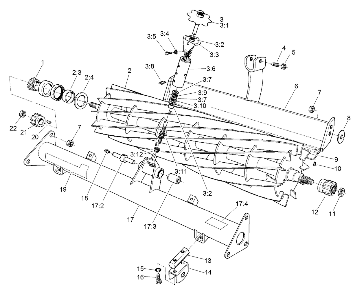 Reel and Bedbar Assembly