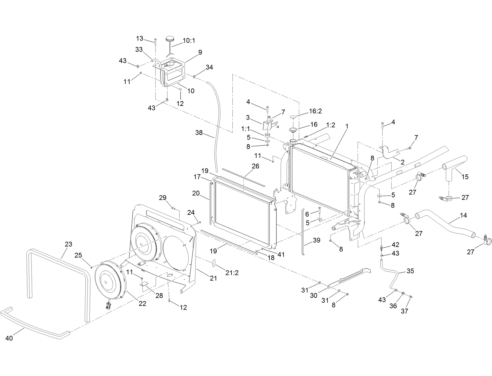 Radiator and Cooling Fan Assembly