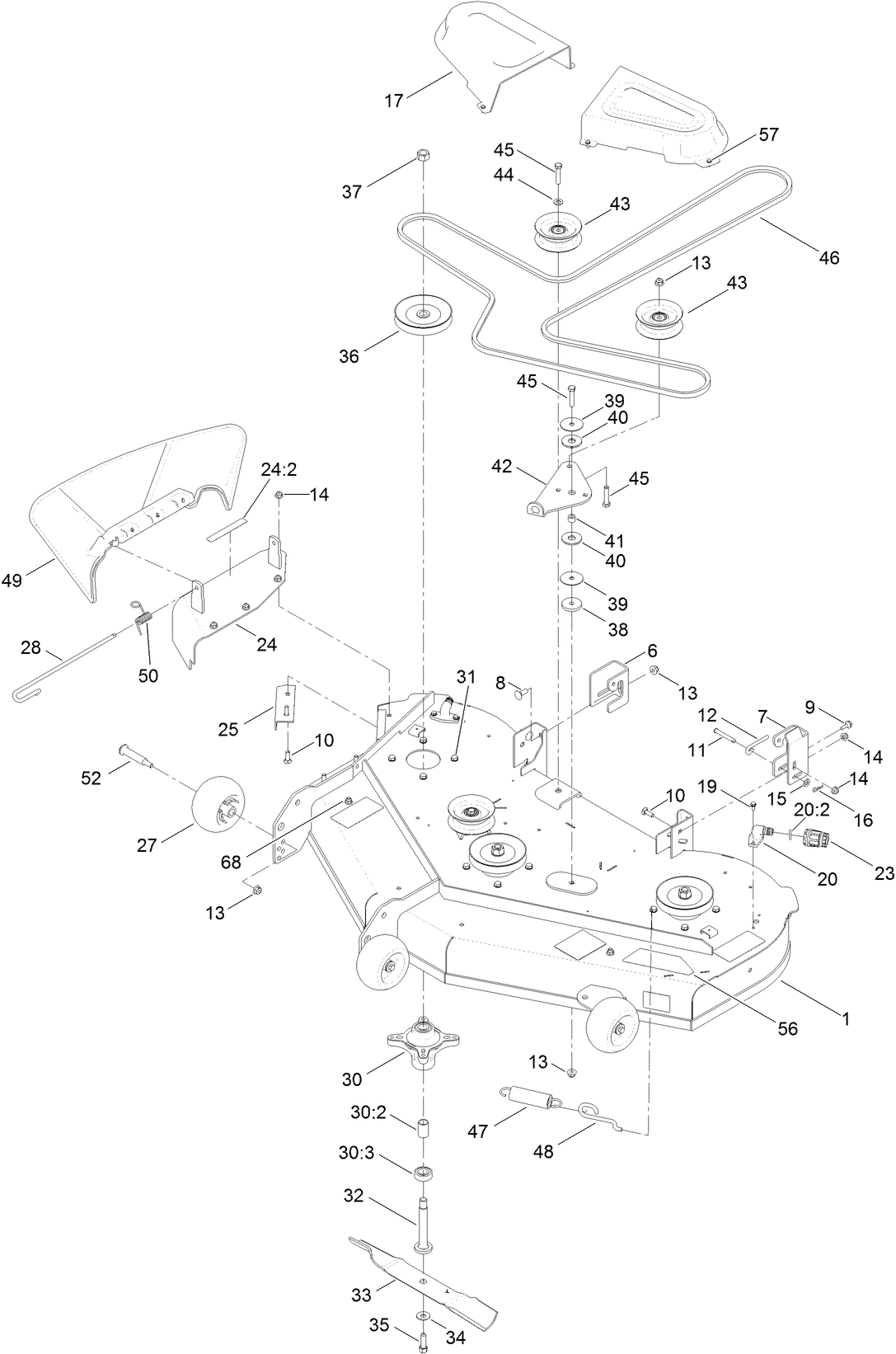 50 Inch Deck Assembly