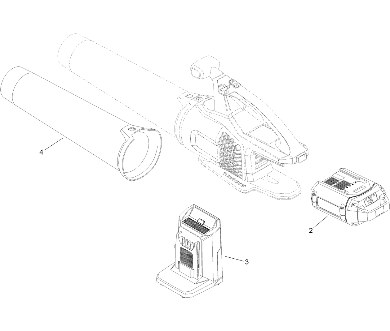 Cordless 60V MAX Axial Blower Assembly