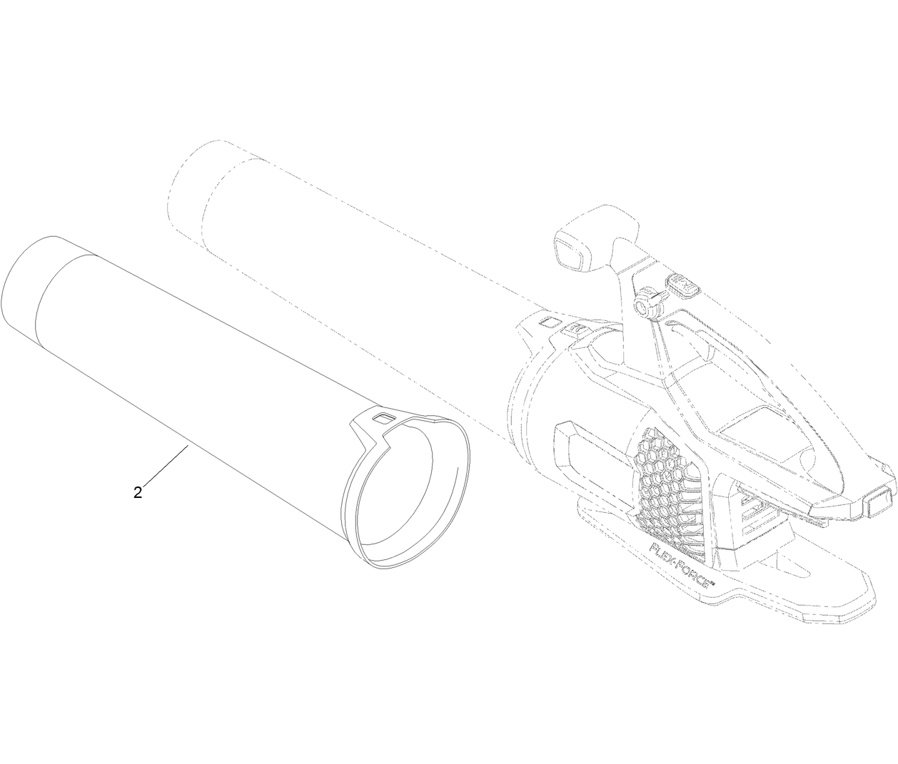 Cordless 60V MAX Axial Blower Assembly
