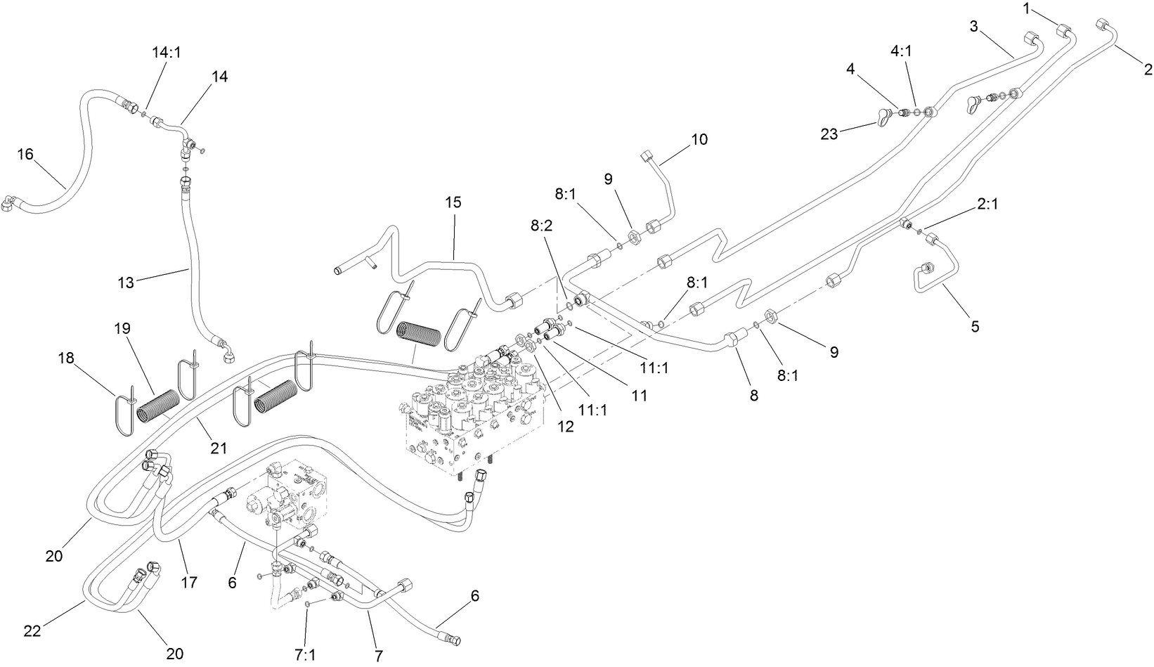 Lift, Steer and Fan Hydraulic Assembly