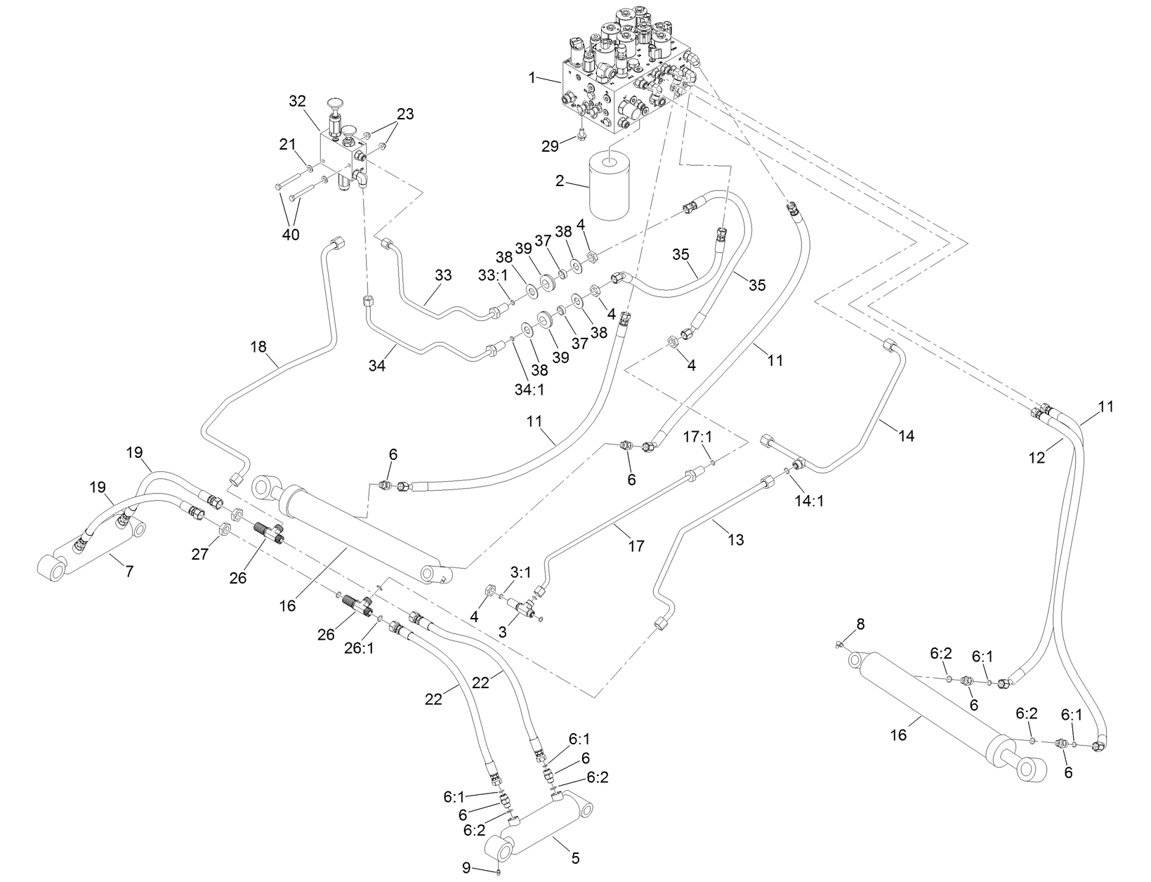 Hydraulic Steering/Lift Circuit Assembly
