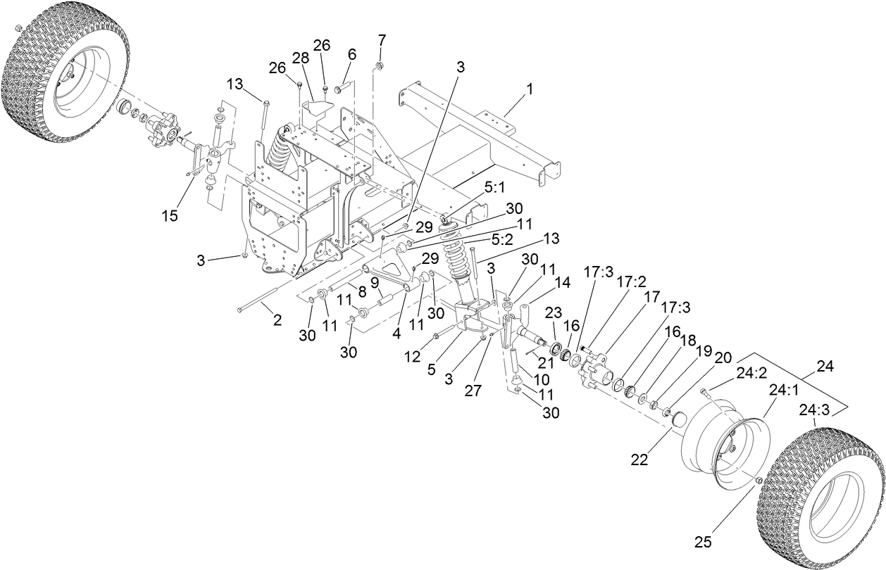 Front Frame and Suspension Assembly