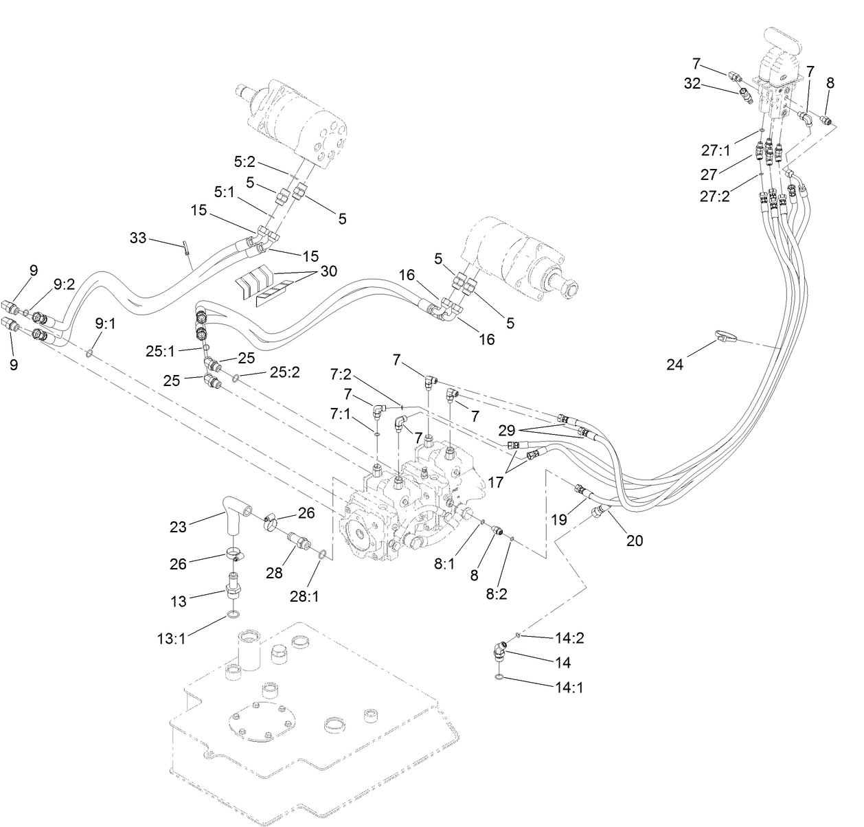Hydraulic Motor and Hose Assembly