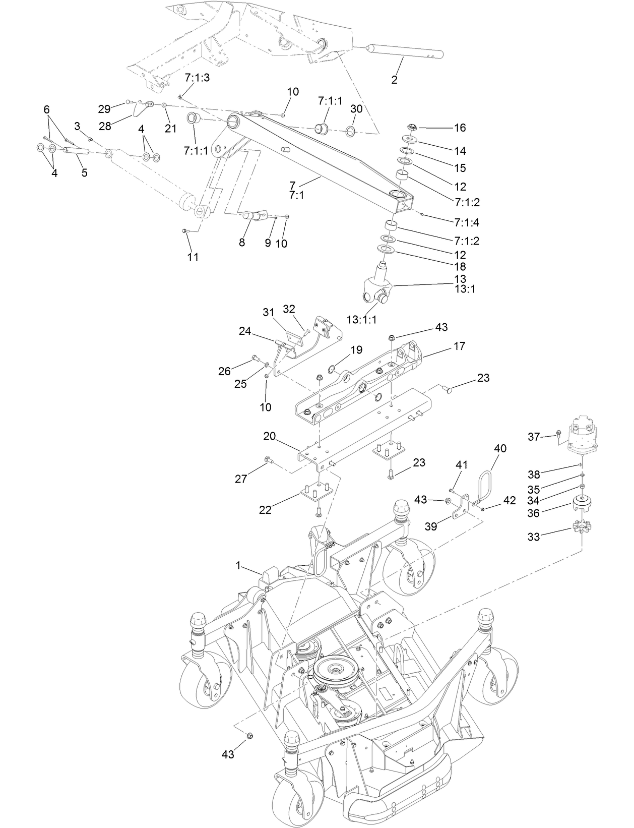 Left Hand Deck Connection Assembly