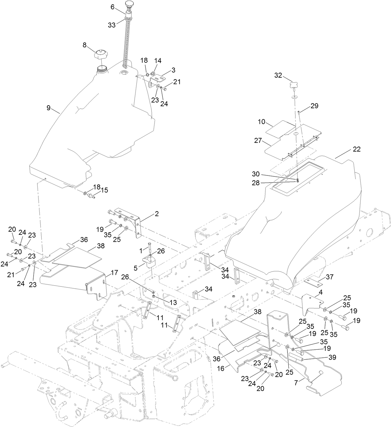 Fuel Tank and Storage Pod Assembly