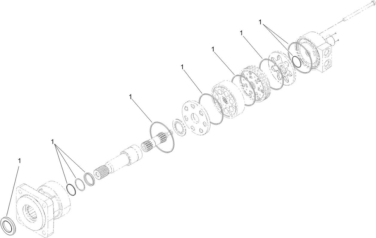 High Torque Hydraulic Motor Assembly No. 107-9350