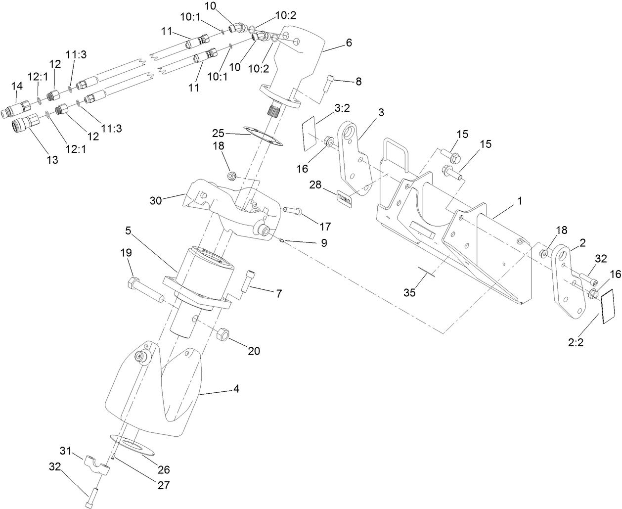 Universal Swivel Auger Head Assembly