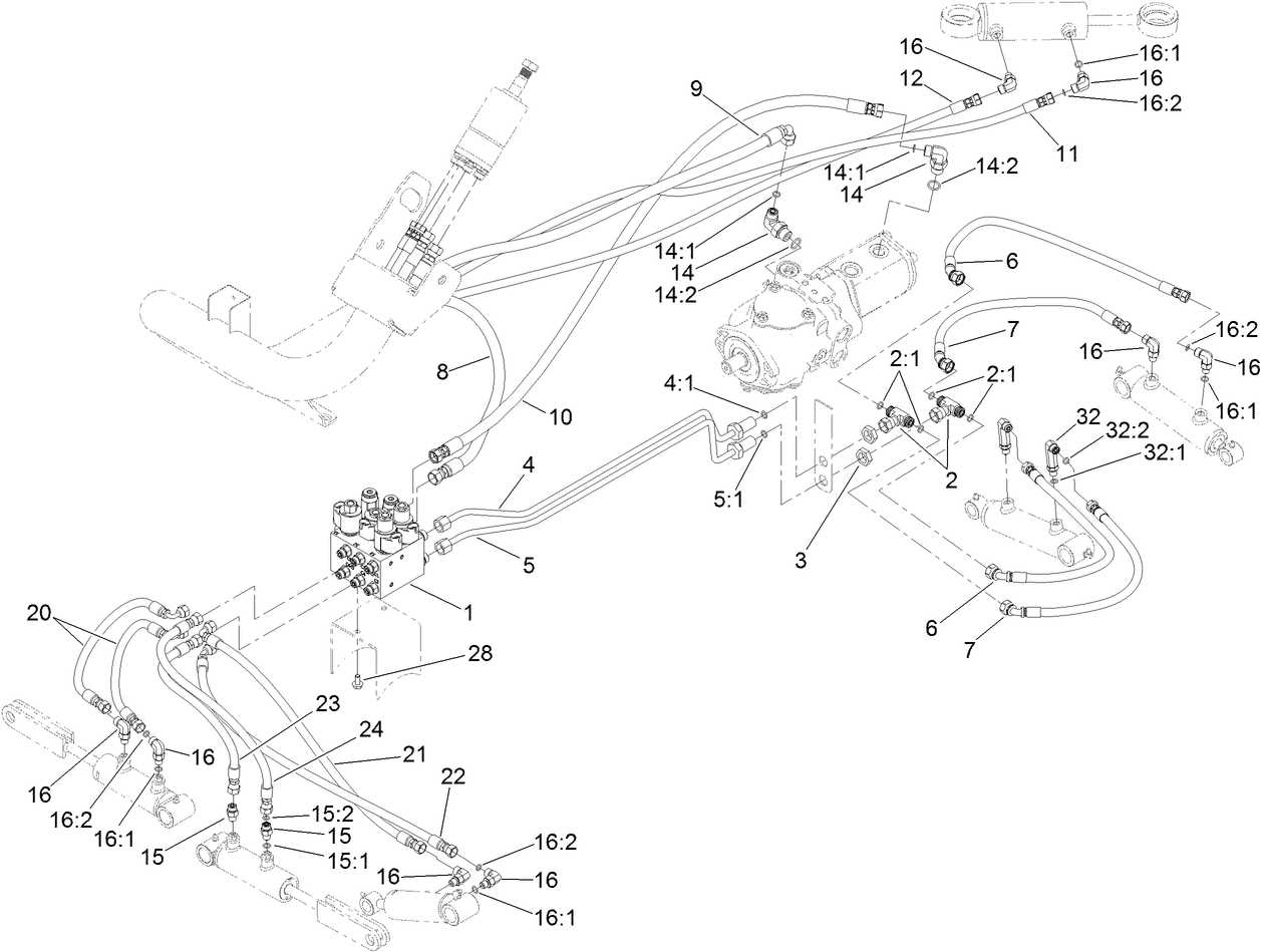 Lift Manifold and Steering Circuit Assembly