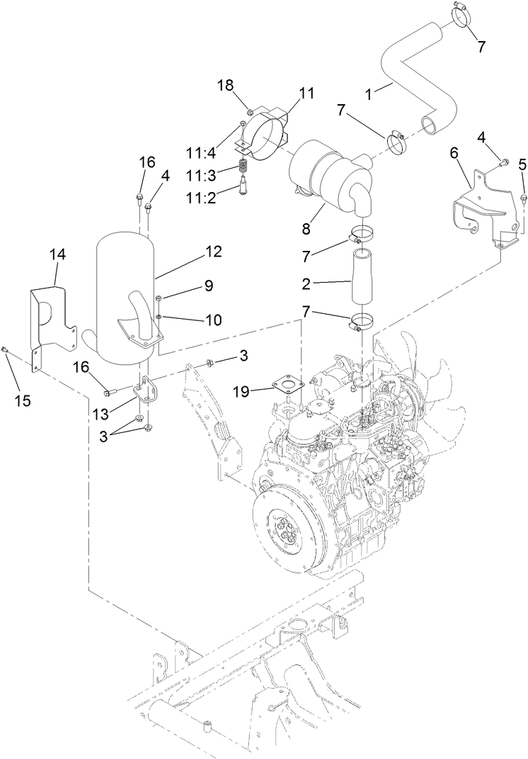 Muffler and Air Cleaner Assembly