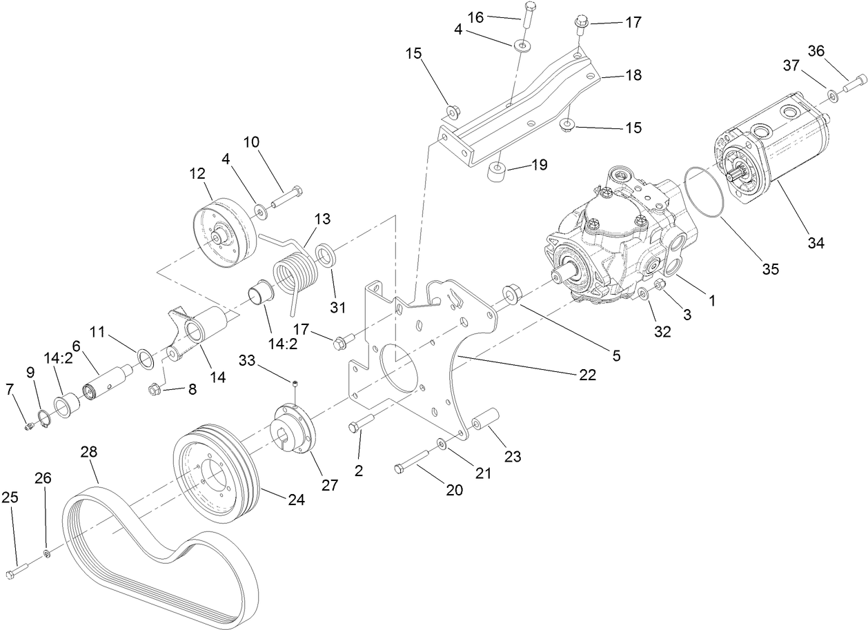 Piston Pump and Gear Pump Assembly