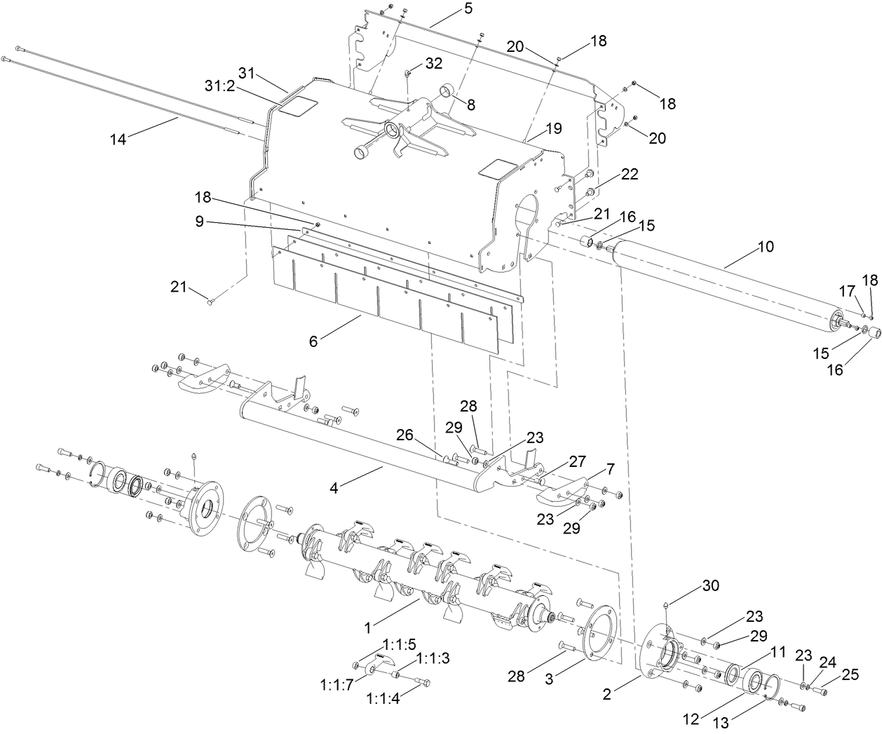 Flail Cutterhead Assembly No. 111-9515