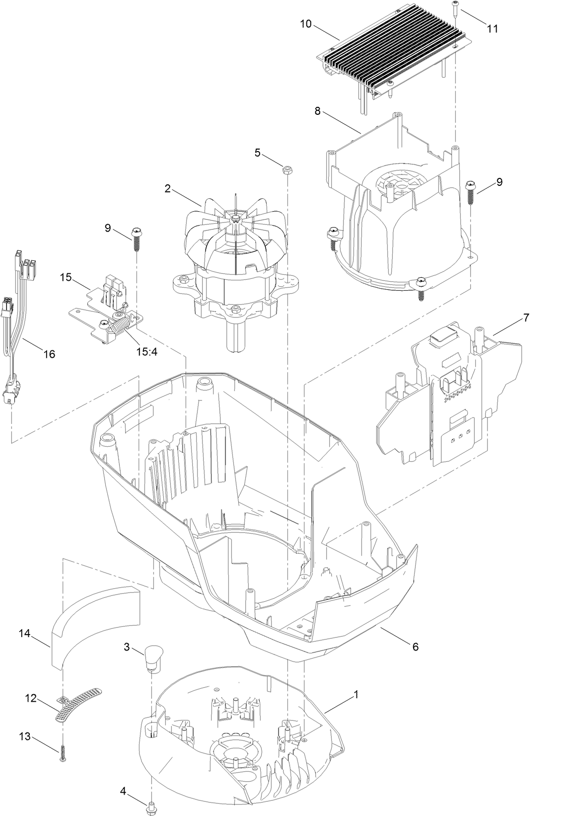 Motor Module Assembly No. 139-1680 Lower Shroud Assembly