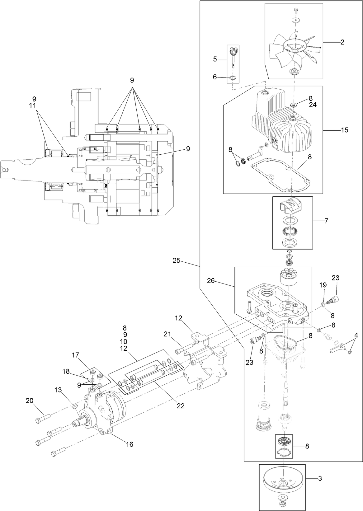 LH Hydro Assembly No. 126-1325