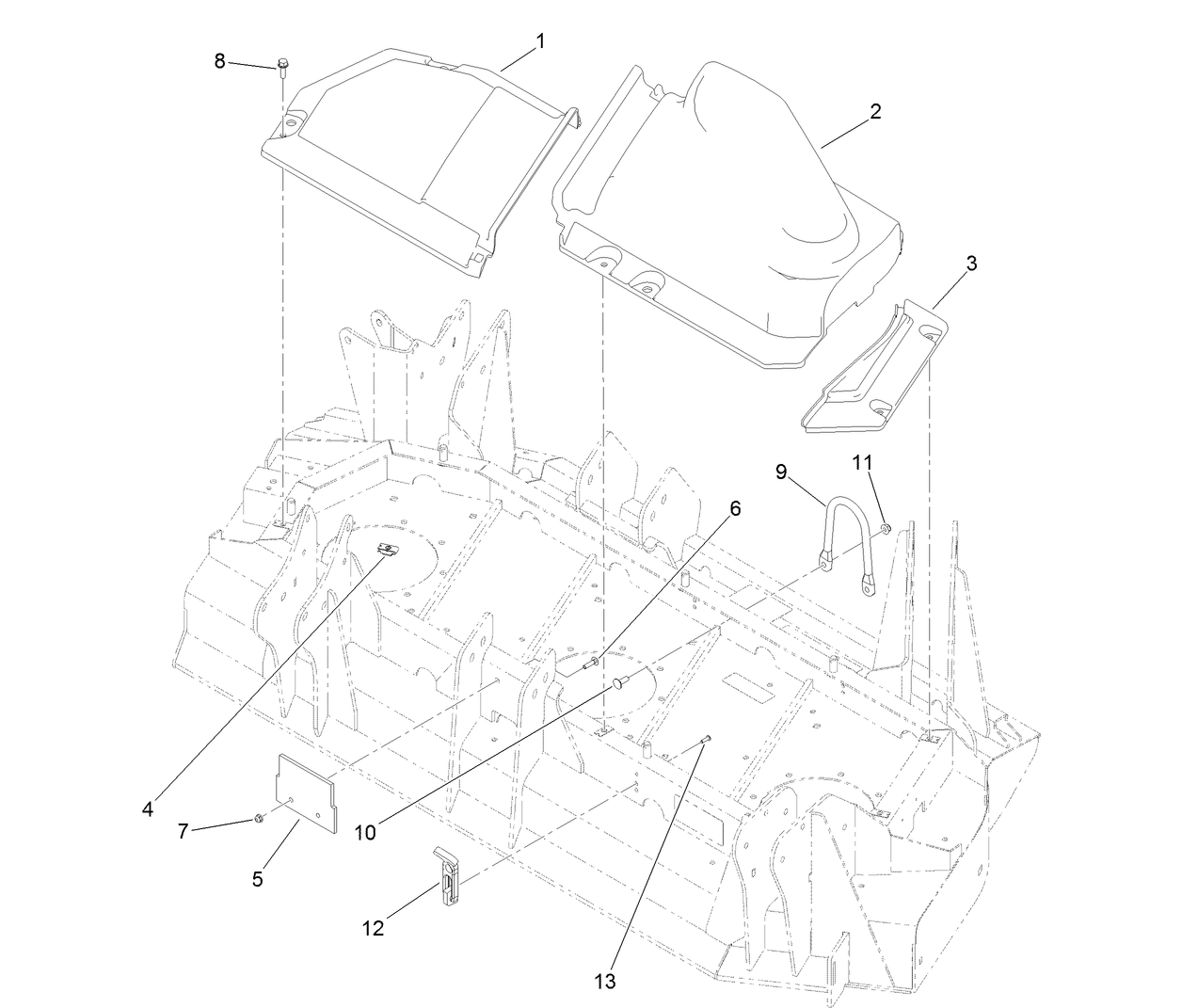 Right Hand Deck Belt Cover Assembly