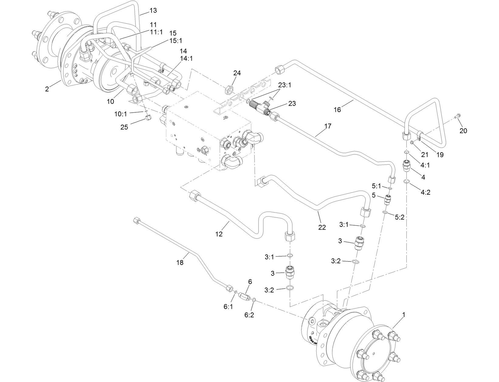Hydraulic Traction Motors Assembly