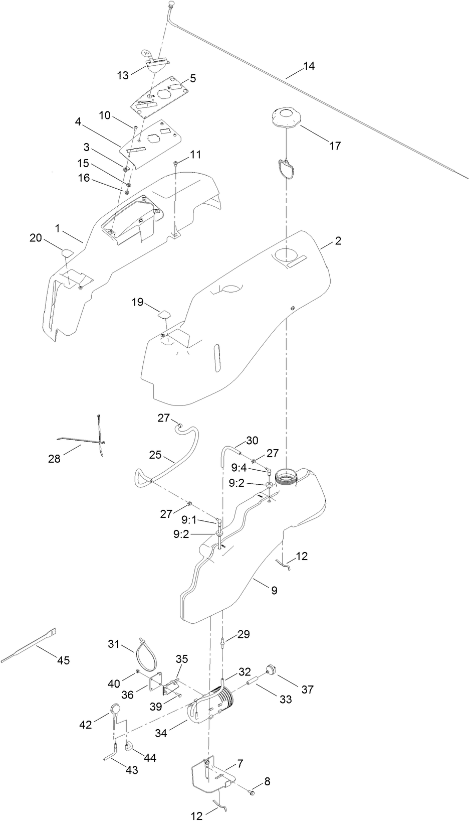 Body Styling and Fuel Tank Assembly